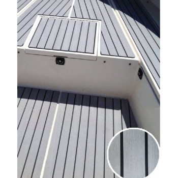 Rivestimento autoadesivo Eva Faux Teak per ponti e coperta in EVA effetto teak - GRIGIO